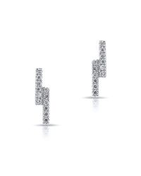 Anne Sisteron - Metallic 14kt White Gold Diamond Double Mini Bar Stud Earrings - Lyst