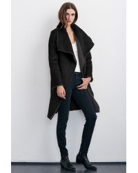 Velvet By Graham & Spencer - Black Tangy Reversible Sherpa Coat - Lyst