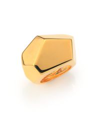 Kenneth Jay Lane | Metallic Geometric Statement Ring | Lyst