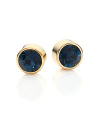 Michael Kors | Metallic Park Avenue Glam Jeweled Stud Earrings/navy | Lyst