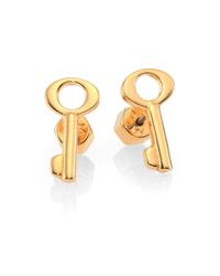 Marc By Marc Jacobs | Metallic Lost & Found Key Stud Earrings/goldtone | Lyst
