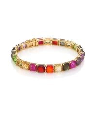 Ippolita | Multicolor Rock Candy Fall Rainbow Semi-precious Multi-stone & 18k Yellow Gold Tennis Bracelet | Lyst