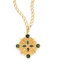 Stephanie Kantis | Metallic Finesse Green Moss Agate Pendant | Lyst