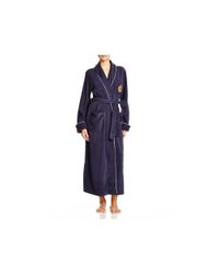 Pink Pony | Blue Lauren Fleece Shawl Collar Long Robe | Lyst