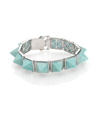 Eddie Borgo | Blue Amazonite Pyramid Bracelet | Lyst