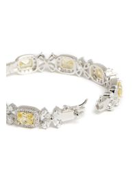 CZ by Kenneth Jay Lane | Yellow Cushion Cut Vintage Cubic Zirconia Bangle | Lyst
