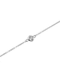 Anne Sisteron - Metallic 14kt White Gold Diamond Solitaire Bracelet - Lyst