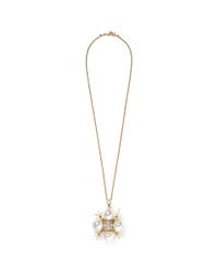 Erickson Beamon | Metallic 'lady & The Tramp' Faux Pearl Crystal Pendant Necklace | Lyst