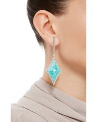 Ana Khouri | Blue 18K White Gold White Diamonds Amazonite Velvet Star Earrings | Lyst