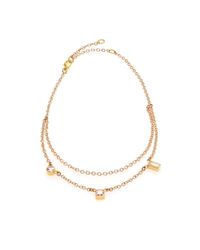 Elizabeth and James | Metallic Sol White Sapphire Anklet | Lyst