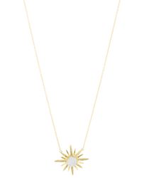 Jacquie Aiche - Metallic Gold Moonstone with Diamonds Starburst Necklace - Lyst