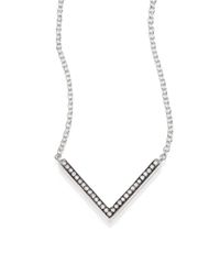 Ippolita | Metallic Stella Diamond & Sterling Silver Linear V Pendant Necklace | Lyst