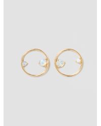 Wwake - Metallic Opal Circle Earrings - Lyst