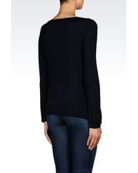 Armani Jeans | Black Wool Jumper | Lyst
