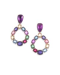 Marco Bicego | Metallic Murano Semi-precious Multi-stone & 18k Yellow Gold Drop Hoop Earrings | Lyst
