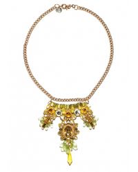 Matthew Williamson | Green Topaz Beaded Crescent Necklace | Lyst