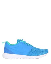 Nike | Blue Roshe Run Flyknit Prm Sneakers | Lyst