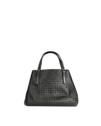 Bottega Veneta | Black Handbag Shopping Woven | Lyst