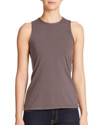 James Perse | Brown Wrap-back Tank Top | Lyst