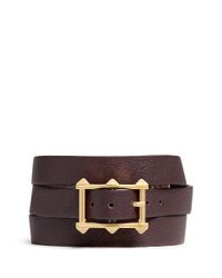 Valentino | Purple 'v' Charm Leather Wrap Bracelet | Lyst