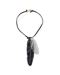 Rebecca Minkoff | Natural Feather Collar Necklace | Lyst