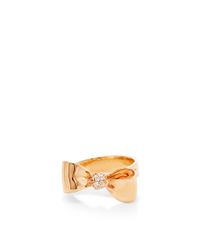 Mimi So | Pink Petite Rose Gold Bow Diamonds Ring | Lyst