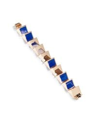 Eddie Borgo | Blue Prism Goldplated and Enamel Bracelet | Lyst