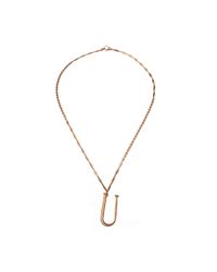 Lulu Frost - Metallic Plaza Letter U Necklace - Lyst