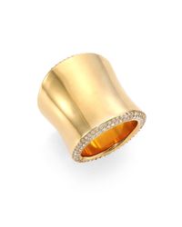 Michael Kors | Metallic Seasonal Statement PavÉ Large Shield Ring | Lyst