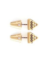 Eddie Borgo | Metallic Pavé Pyramid Stud Earrings | Lyst