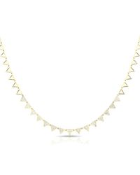 Anne Sisteron - 14kt Yellow Gold Diamond Triangle Link Necklace - Lyst