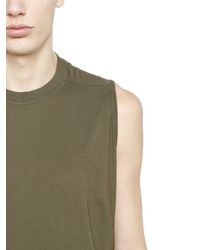 Rick Owens | Green Drkshdw Cotton Tank Top | Lyst