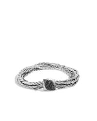 John Hardy | Medium Multi - Strand Bracelet With Black Sapphire | Lyst