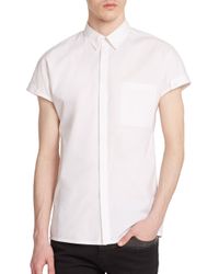 Helmut Lang | White Cotton Cap-sleeved Shirt for Men | Lyst