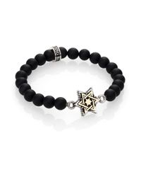 King Baby Studio | Black Star Of David Onyx Beaded Bracelet for Men | Lyst