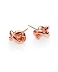 kate spade new york | Multicolor Sailor'S Knot Stud Earrings/Rose Goldtone | Lyst