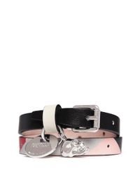 Alexander McQueen | Multicolor Skull Charm Double Wrap Kansai Print Leather Bracelet | Lyst