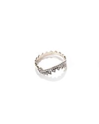 Ara Vartanian | Metallic Serrated White Diamond Ring | Lyst