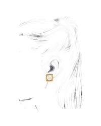 Lele Sadoughi | Metallic Caged Stone Stud Earrings | Lyst