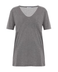 T By Alexander Wang | Gray Classic Tee W/pocket | Lyst