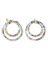 Alyssa Norton | Multicolor Woven Double Hoop Earrings | Lyst