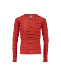 J.W.Anderson - Red Tool Print Long Sleeve Top for Men - Lyst