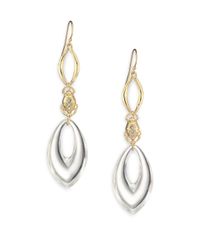 Alexis Bittar | Metallic Coral Deco Lucite & Crystal Beetle Link Drop Earrings | Lyst