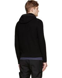 moncler black insulated knit hoodie moncler black insulated knit hoodie