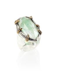 Alexis Bittar | Metallic Jardin Mystere Lucite & Crystal Crackle Cocktail Ring | Lyst