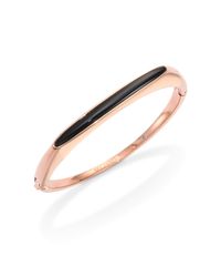 Michael Kors | Pink Matchstick Cabochon Bangle Bracelet/rose Goldtone | Lyst