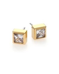 Michael Kors | Metallic Park Avenue Glam Princess Jeweled Stud Earrings/goldtone | Lyst