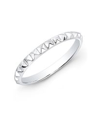 Anne Sisteron - 14kt White Gold Pyramid Stacking Ring - Lyst