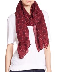 Rag & Bone | Purple Beatrice Dotted Wool Scarf | Lyst