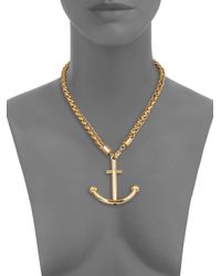 Kate Spade | Metallic 12k Gold-plated Initials Pendant Necklace | Lyst